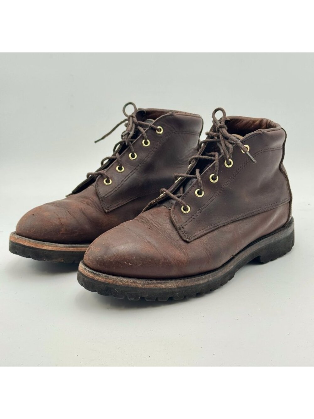 Vintage Filson Brown Leather Boots Mens 10 EE Field Chukka Smooth Toe Gumlite